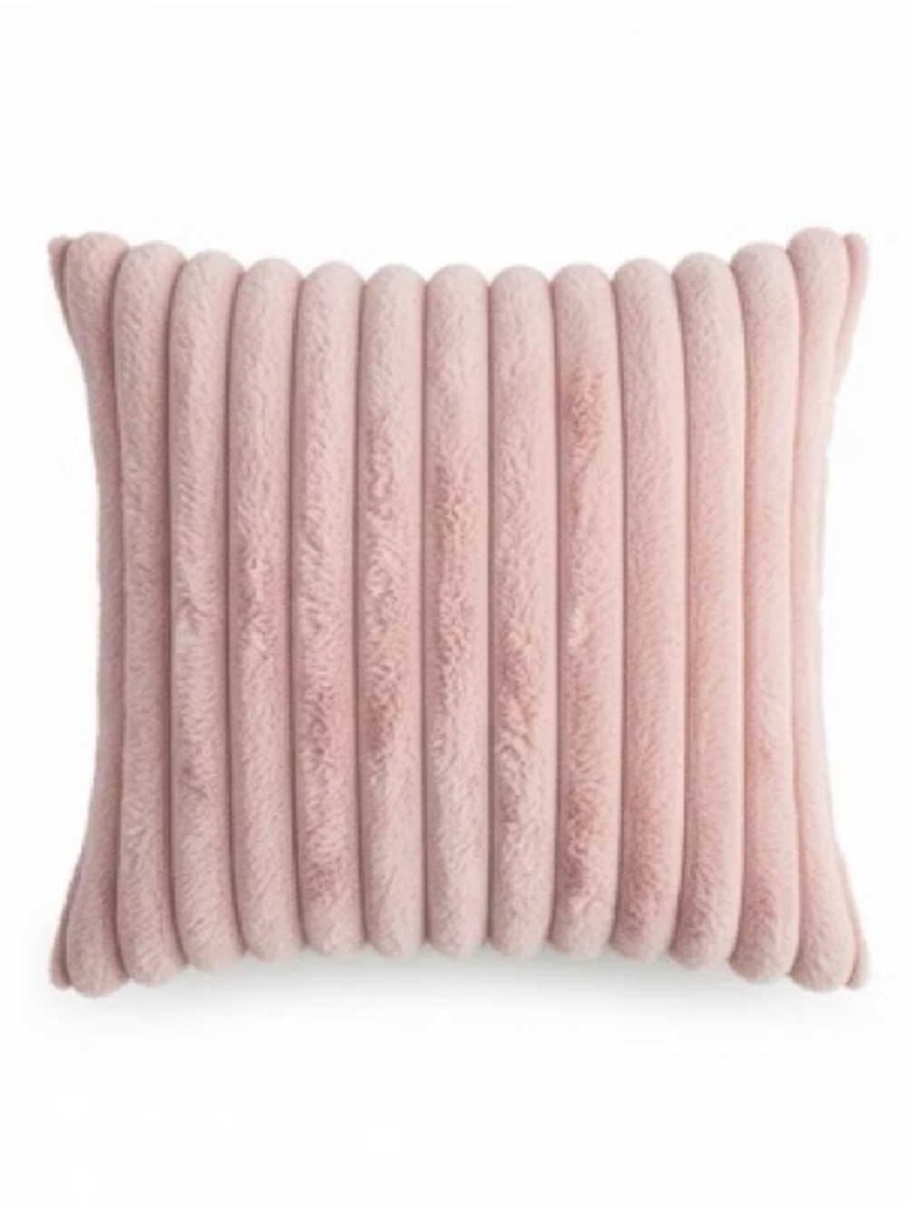 Pink Textured Corded Throw Pillow